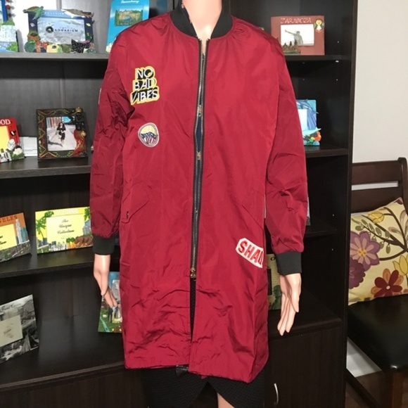 Red Long Patch Jacket - Picture 5 of 8